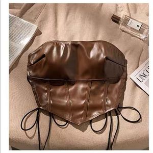 Brown corset top